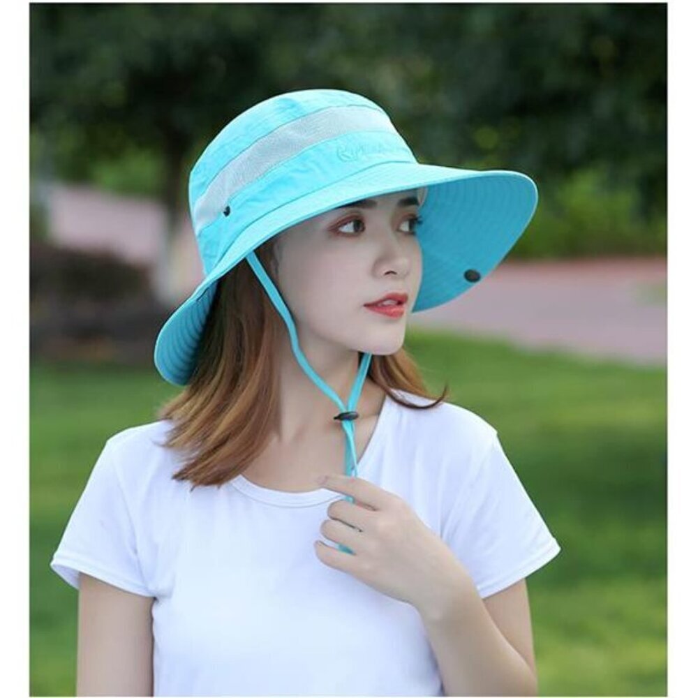 Outdoor Sun Hat Bucket Hats for Women Sun Protection Mesh Quick-Dry Cap UPF